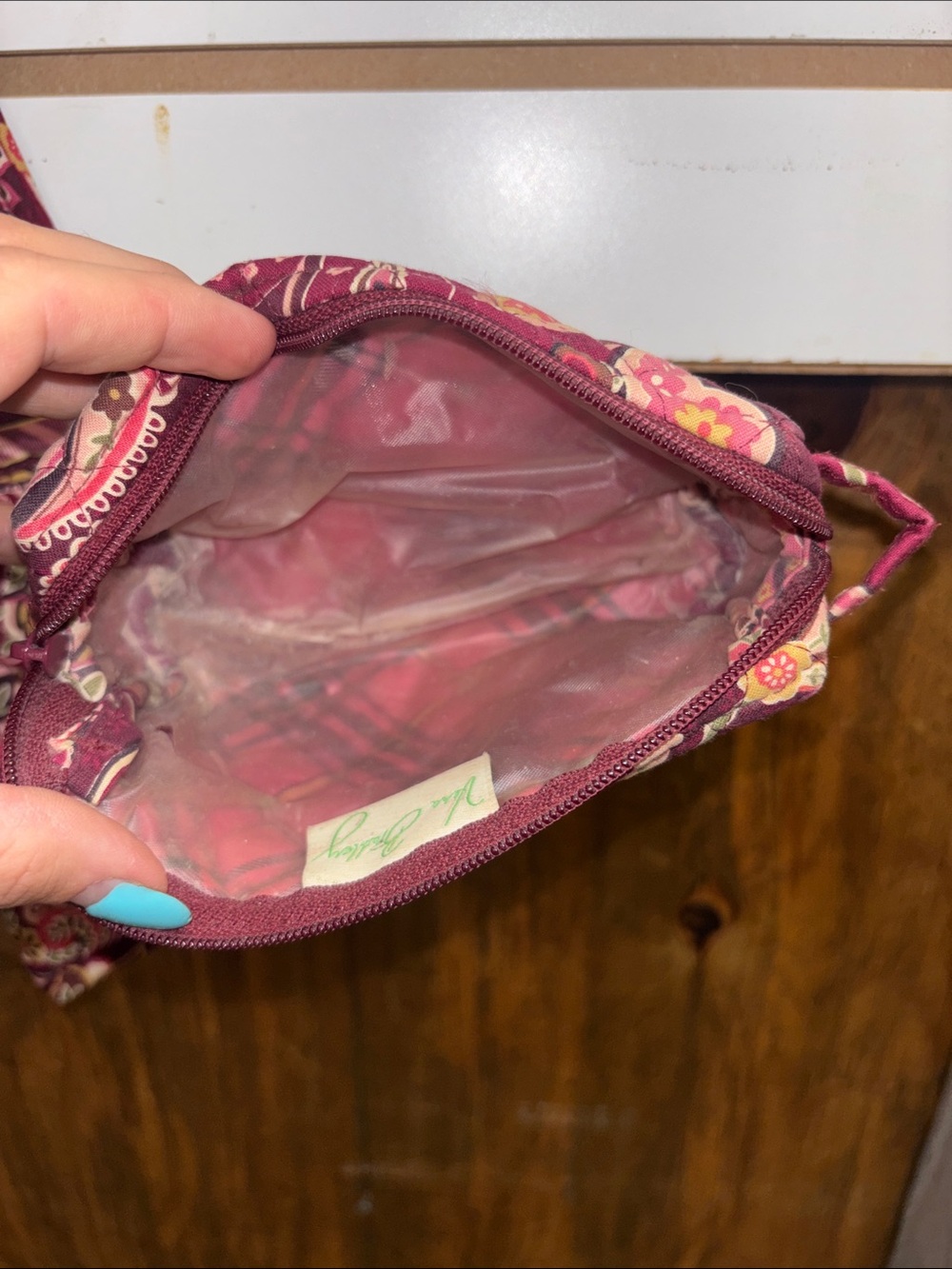 Vera Bradley Quilted Paisley Cosmetic Bag Trio in Burgundy and Pink - Picture 5 of 10